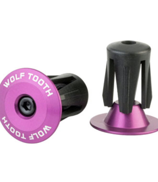 HT1008 Wolf Tooth Alloy Bar End Plugs - Purple