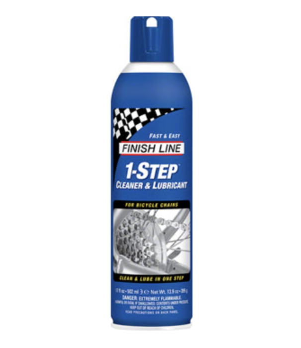 LU2664 Finish Line 1-Step Cleaner and Bike Chain Lube - 17 fl oz, Aerosol