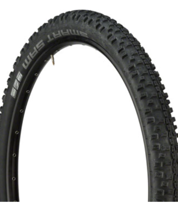 SCHWALBE Schwalbe - Smart Sam Tire - 27.5 x 2.6, Clincher, Folding, Black ,Performance Line, Addix TR0253