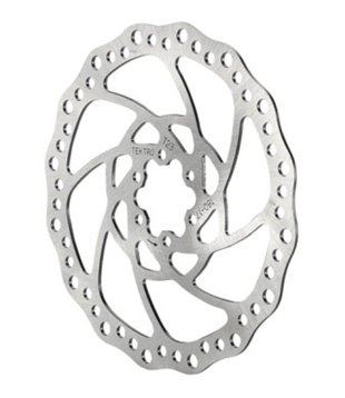 Tektro TR180-17 Disc Brake Rotor - 180mm, 6-Bolt, 2.3mm Thickness, Silver - BR7388
