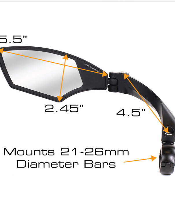 SERFAS SERFAS - MR-4L GLASS LENS BAR MOUNT MIRROR