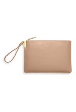 KATIE LOXTON SECRET MSSG POUCH TAUPE OOH LA LA