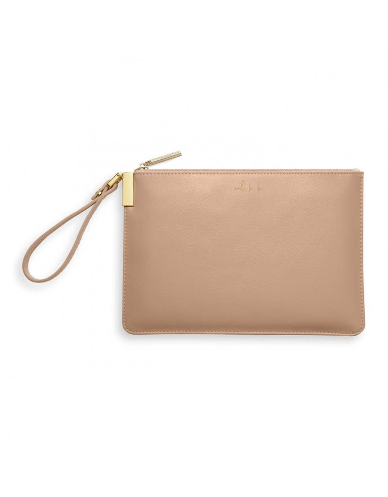 KATIE LOXTON SECRET MSSG POUCH TAUPE OOH LA LA