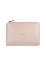 ROSE PINK PERF POUCH