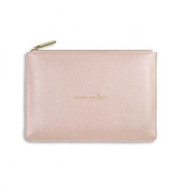 ROSE PINK PERF POUCH