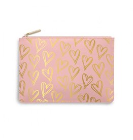 KATIE LOXTON PERF POUCH HEART PRINT