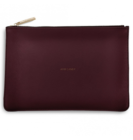 KATIE LOXTON PERF POUCH ARM CANDY BURGUNDY