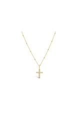 STIA COUTURE 023-G-155P   GLD CROSS NECKLACE