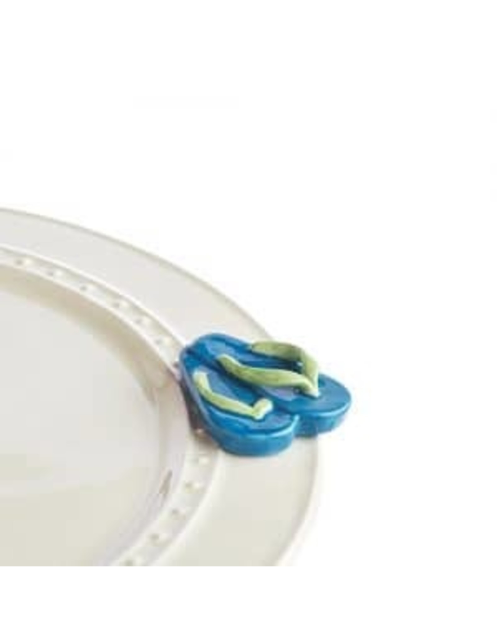 NORA FLEMING FLIP FLOPS B/G