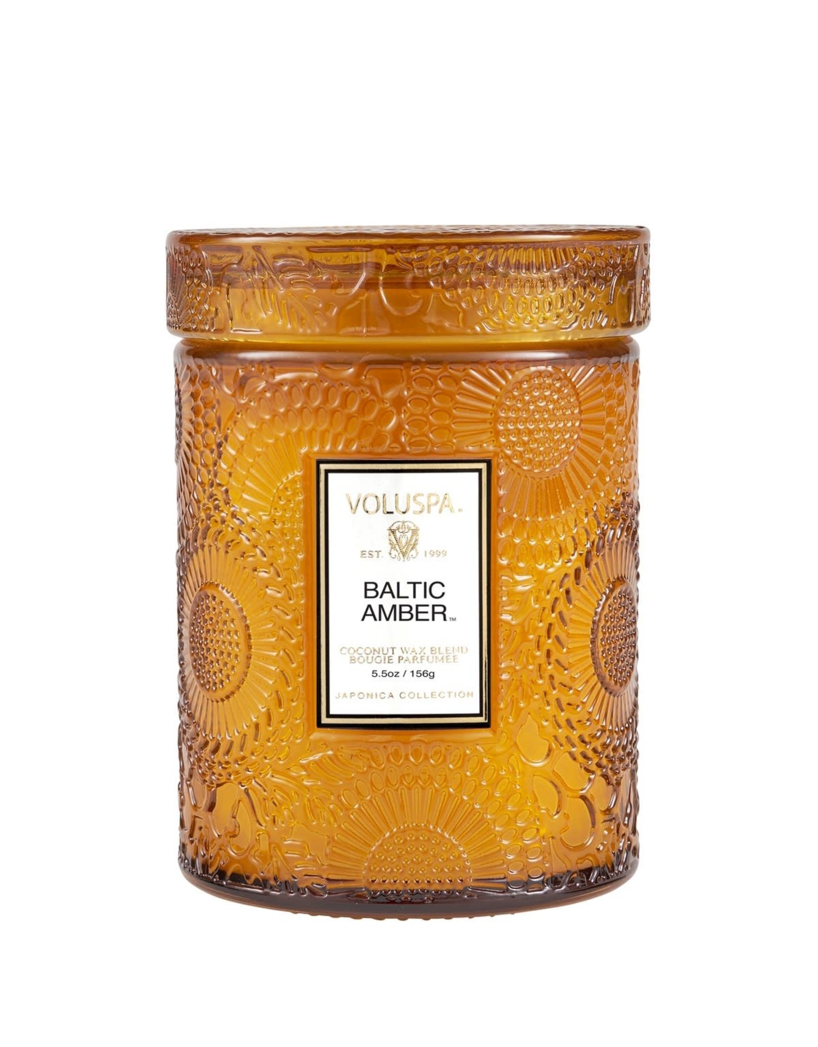 VOLUSPA BALTIC AMBER MINI EMBOSSED JAR
