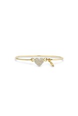 STIA COUTURE PAVE ICON HEART BRAC GOLD