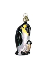 OLD WORLD CHRISTMAS 16058   EMPEROR PENGUIN W/CHICK