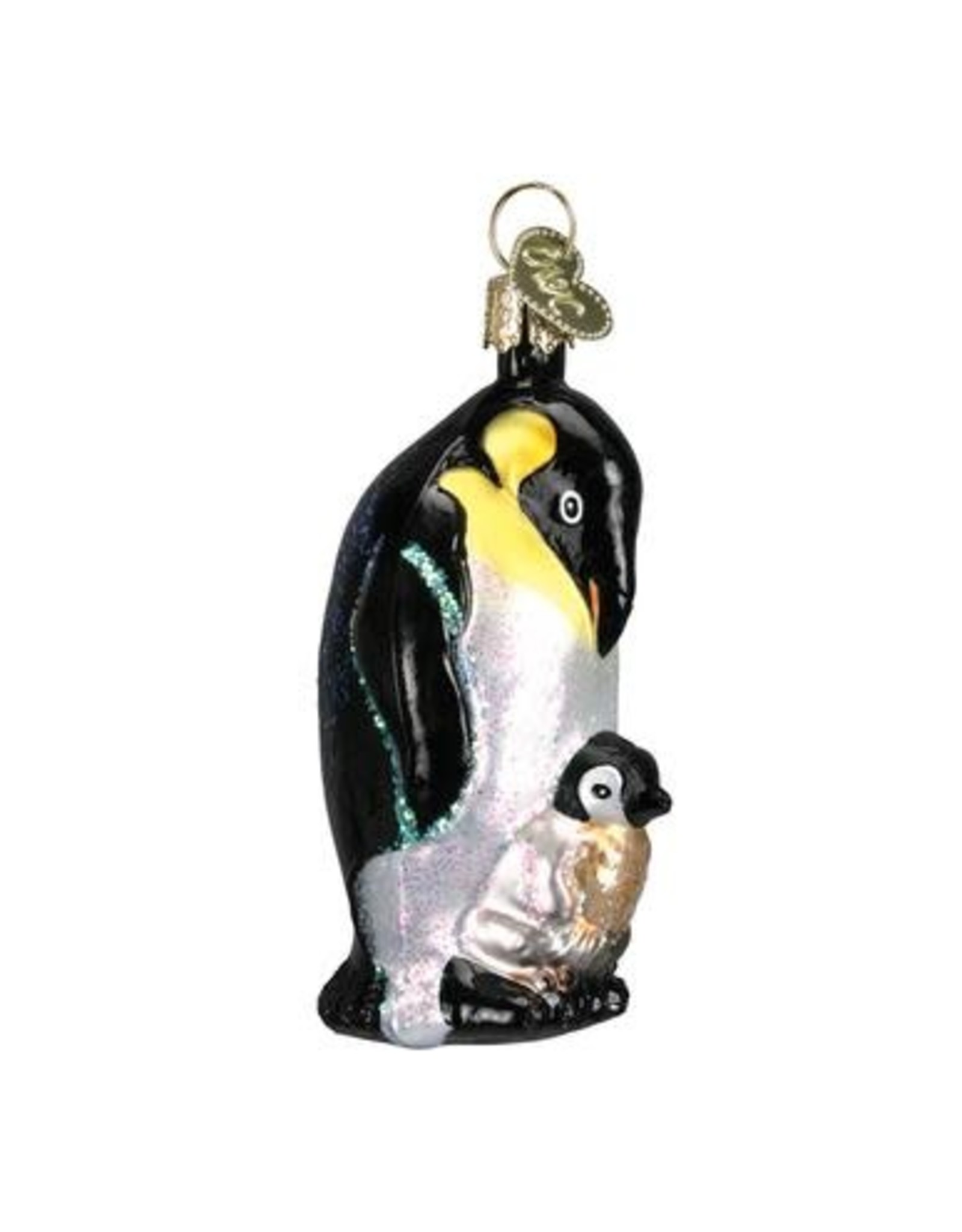 OLD WORLD CHRISTMAS 16058   EMPEROR PENGUIN W/CHICK