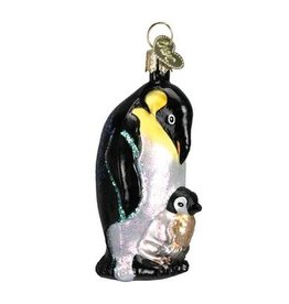 OLD WORLD CHRISTMAS 16058   EMPEROR PENGUIN W/CHICK