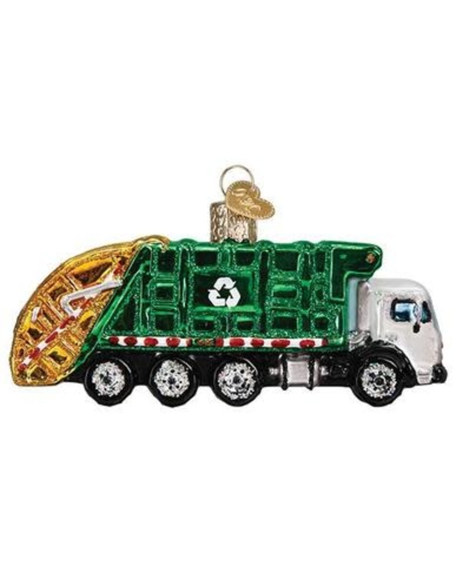 OLD WORLD CHRISTMAS 46091   GARBAGE TRUCK