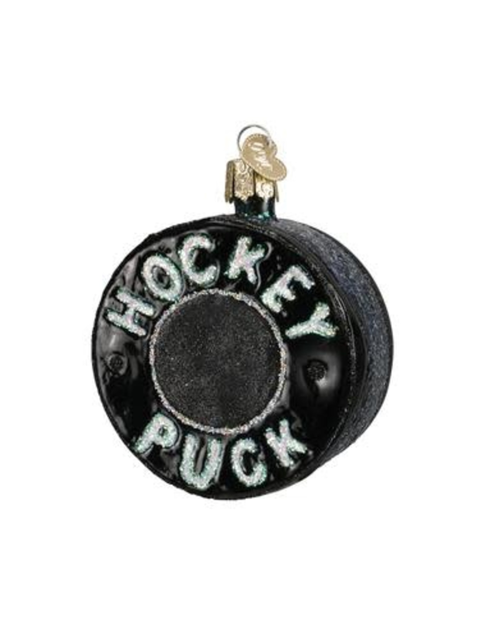 OLD WORLD CHRISTMAS 44048   HOCKEY PUCK