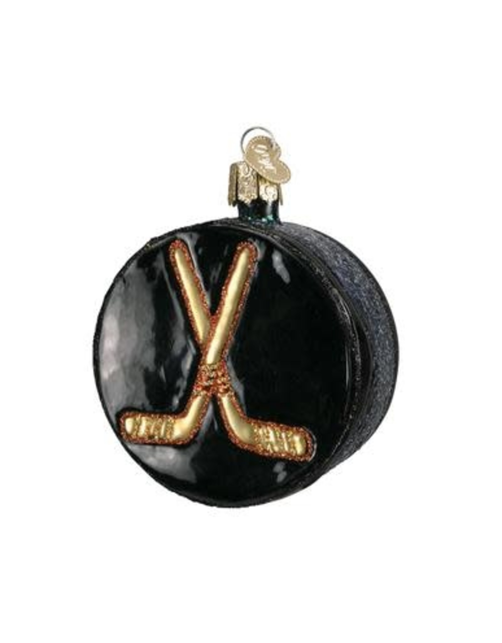 OLD WORLD CHRISTMAS 44048   HOCKEY PUCK