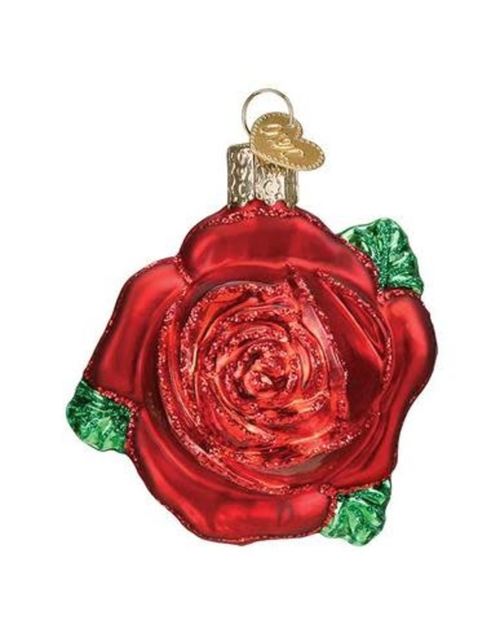 OLD WORLD CHRISTMAS RED ROSE