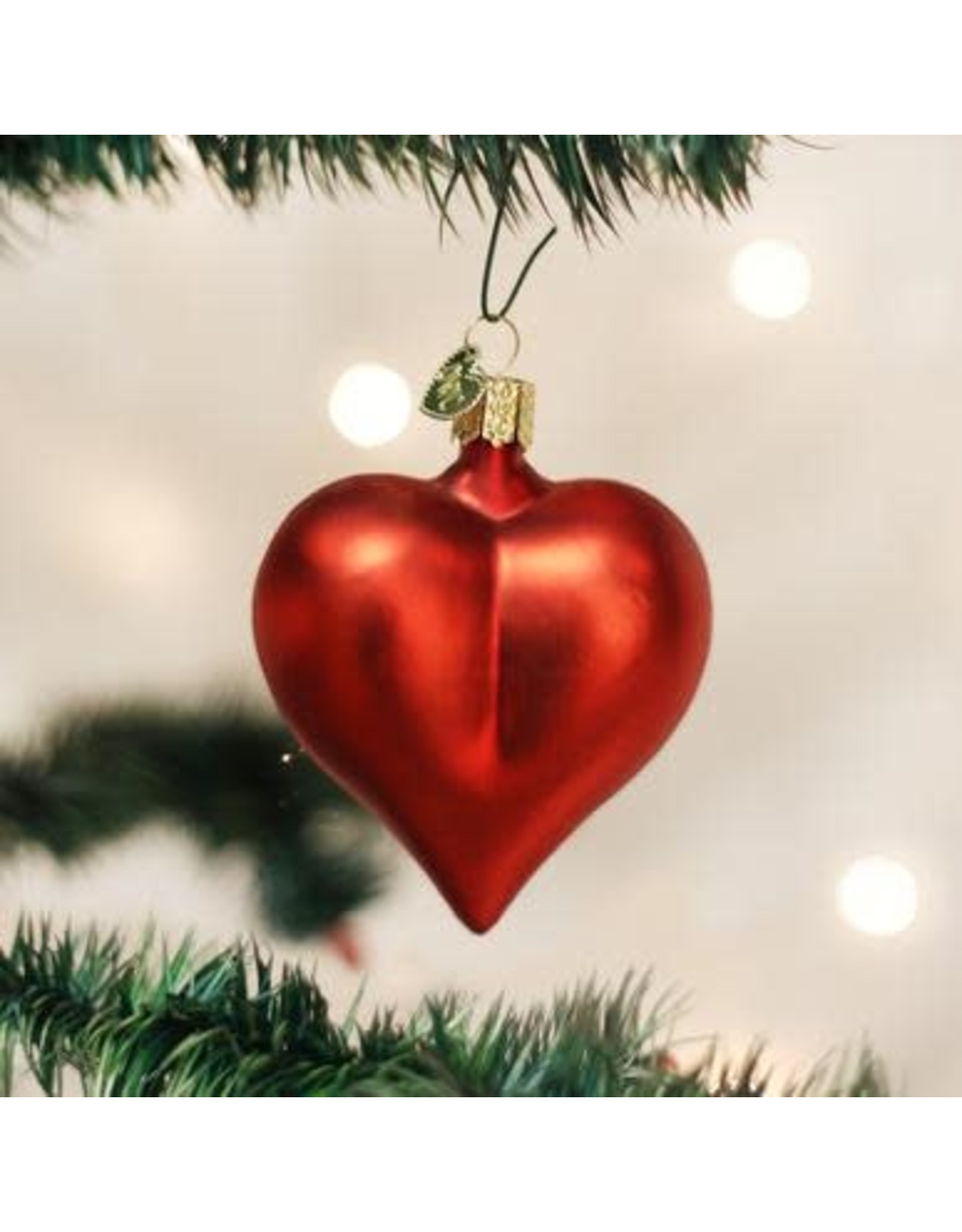 OLD WORLD CHRISTMAS 30014   LARGE MATTE RED HEART