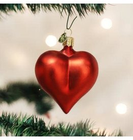 OLD WORLD CHRISTMAS 30014   LARGE MATTE RED HEART
