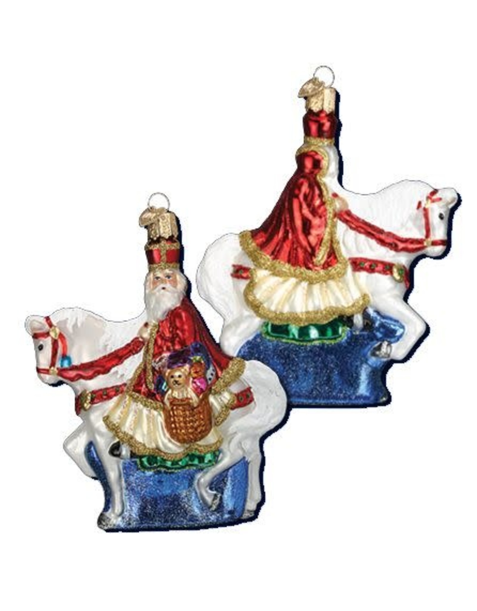OLD WORLD CHRISTMAS ST. NICK ON HORSE