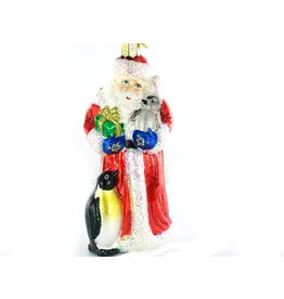 OLD WORLD CHRISTMAS SANTA W/PENGUIN PALS