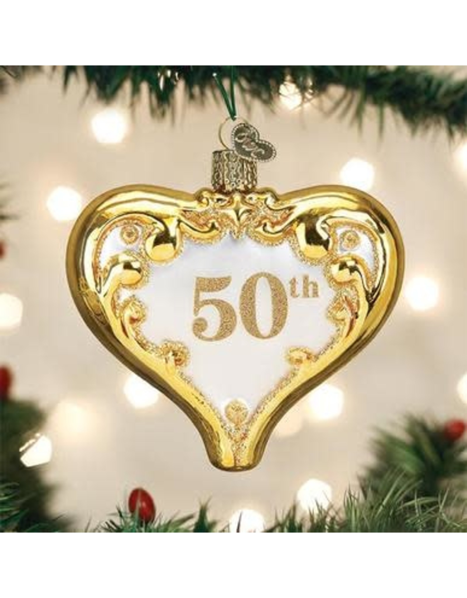 OLD WORLD CHRISTMAS 30056   50TH ANNIVERSARY HEART