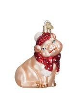 OLD WORLD CHRISTMAS 12419   SNOWY PIG