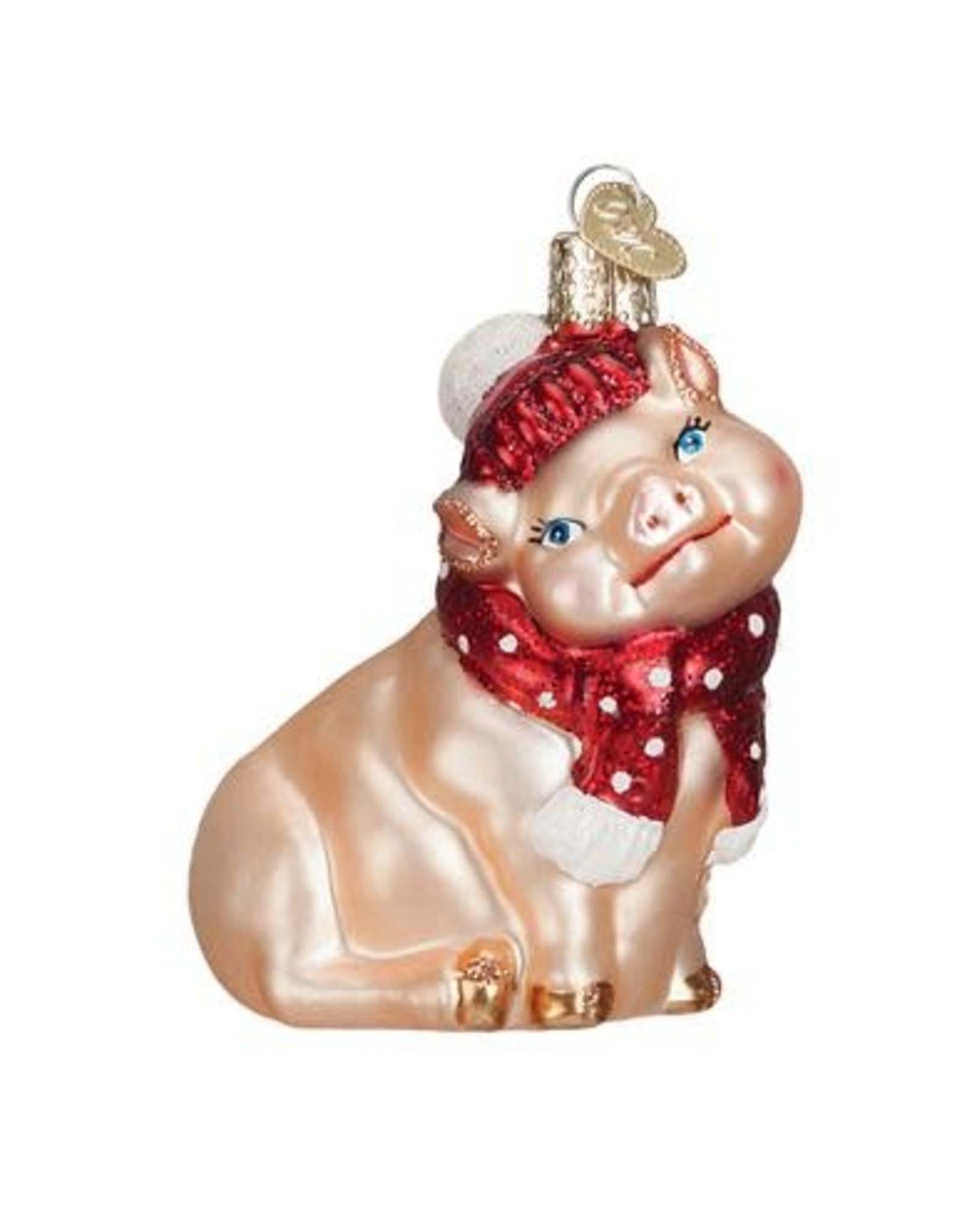 OLD WORLD CHRISTMAS 12419   SNOWY PIG