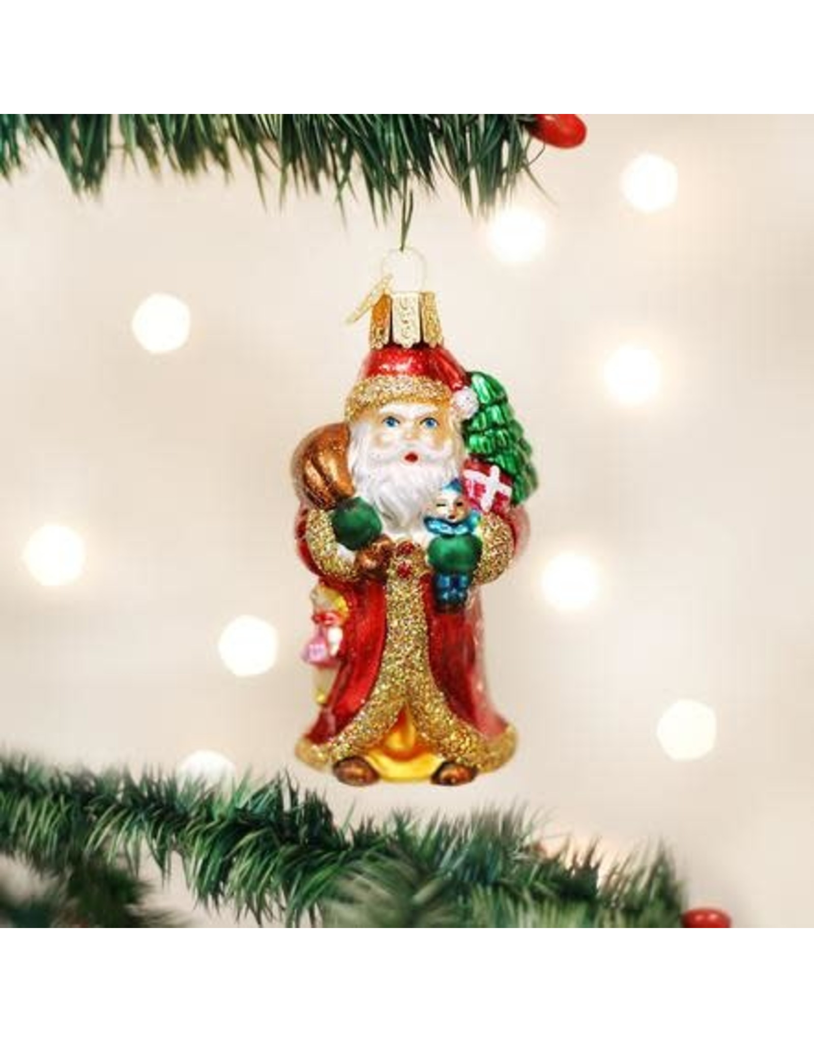 OLD WORLD CHRISTMAS 40040   FATHER CHRISTMAS W/GIFTS