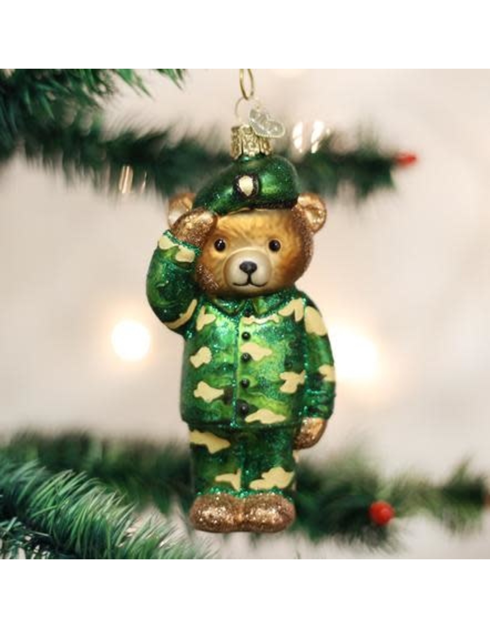 OLD WORLD CHRISTMAS ARMY BEAR