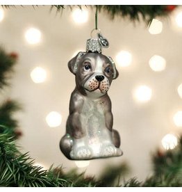 OLD WORLD CHRISTMAS 12570   PITBULL PUP