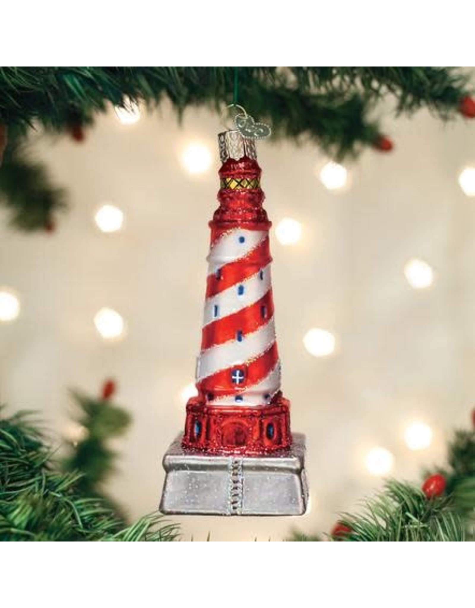 OLD WORLD CHRISTMAS WHITE SHOAL LIGHTHOUSE