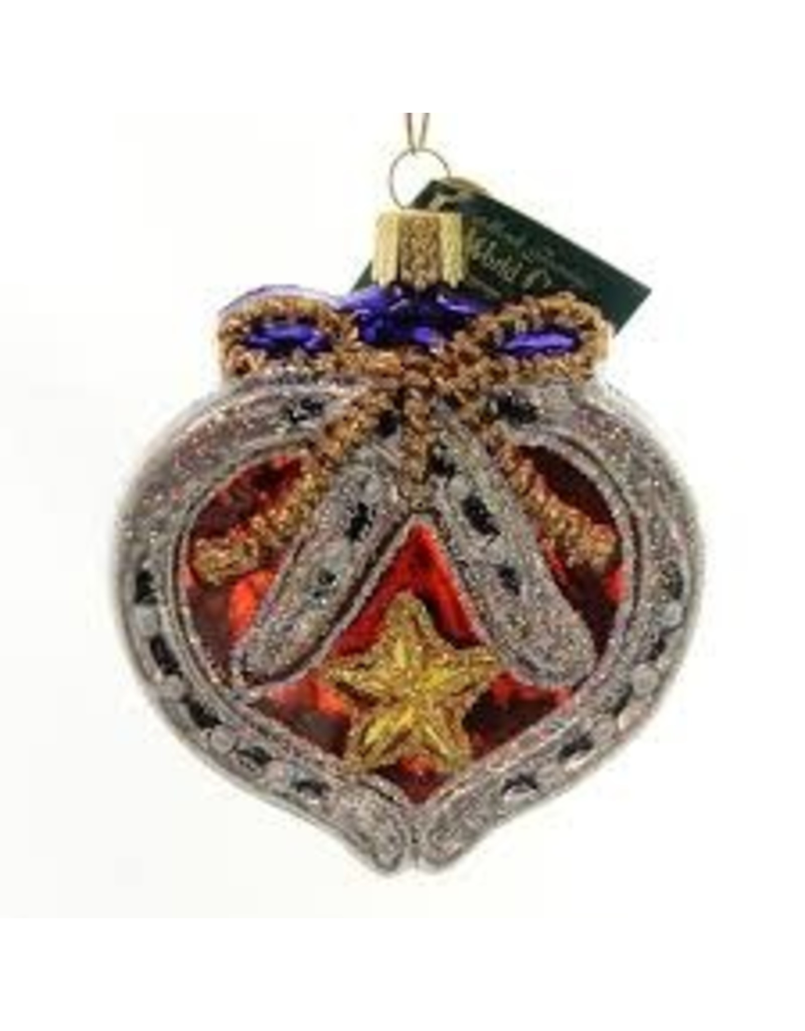 OLD WORLD CHRISTMAS WESTERN HORSESHOE HEART