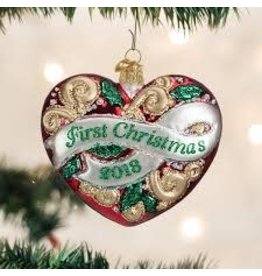 OLD WORLD CHRISTMAS 2018 FIRST CHRISTMAS HEART