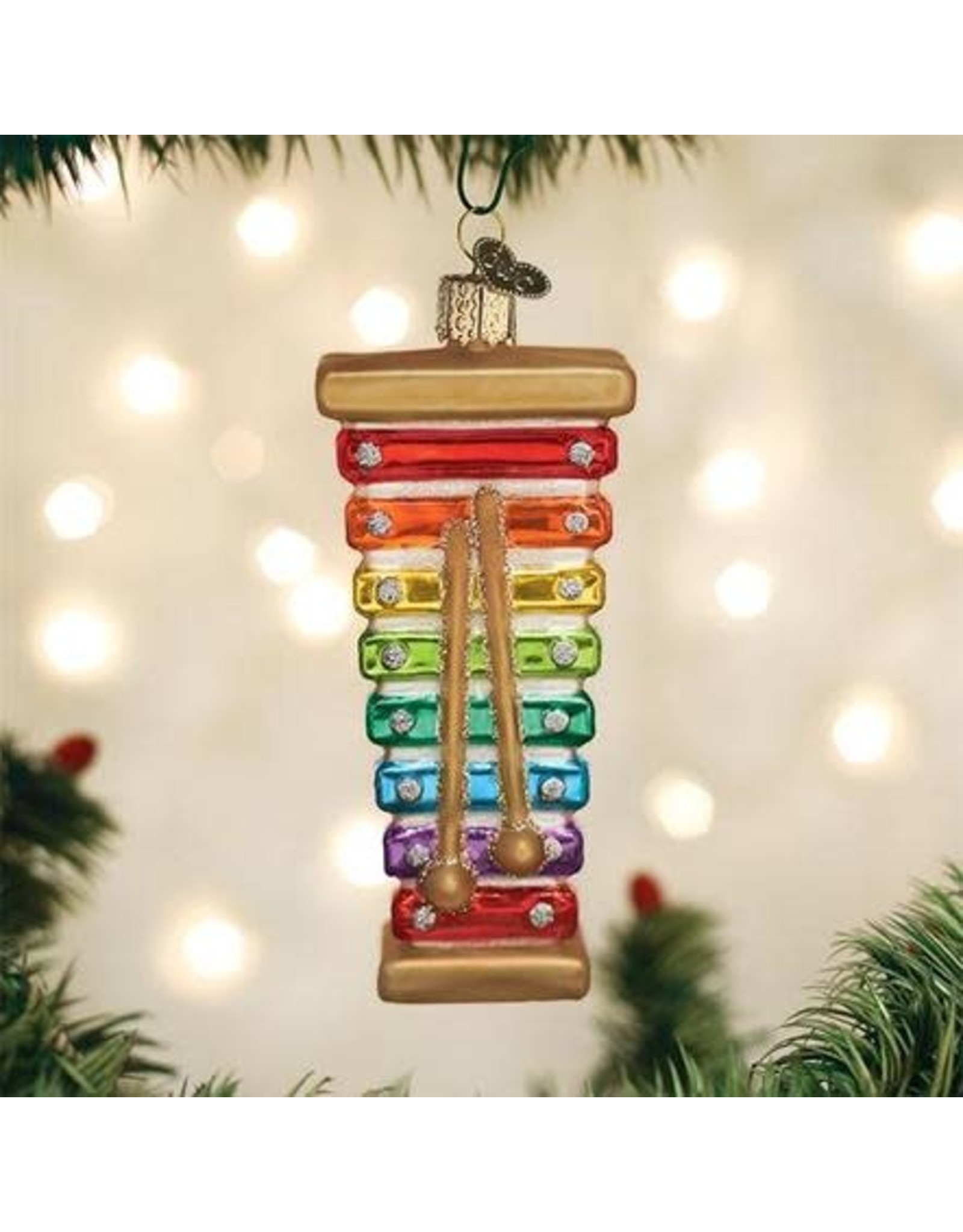 OLD WORLD CHRISTMAS TOY XYLOPHONE