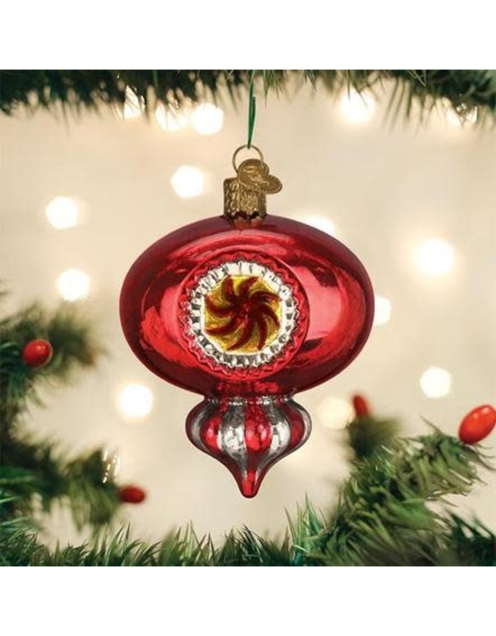 OLD WORLD CHRISTMAS RED PEPPERMINT REFLECTION