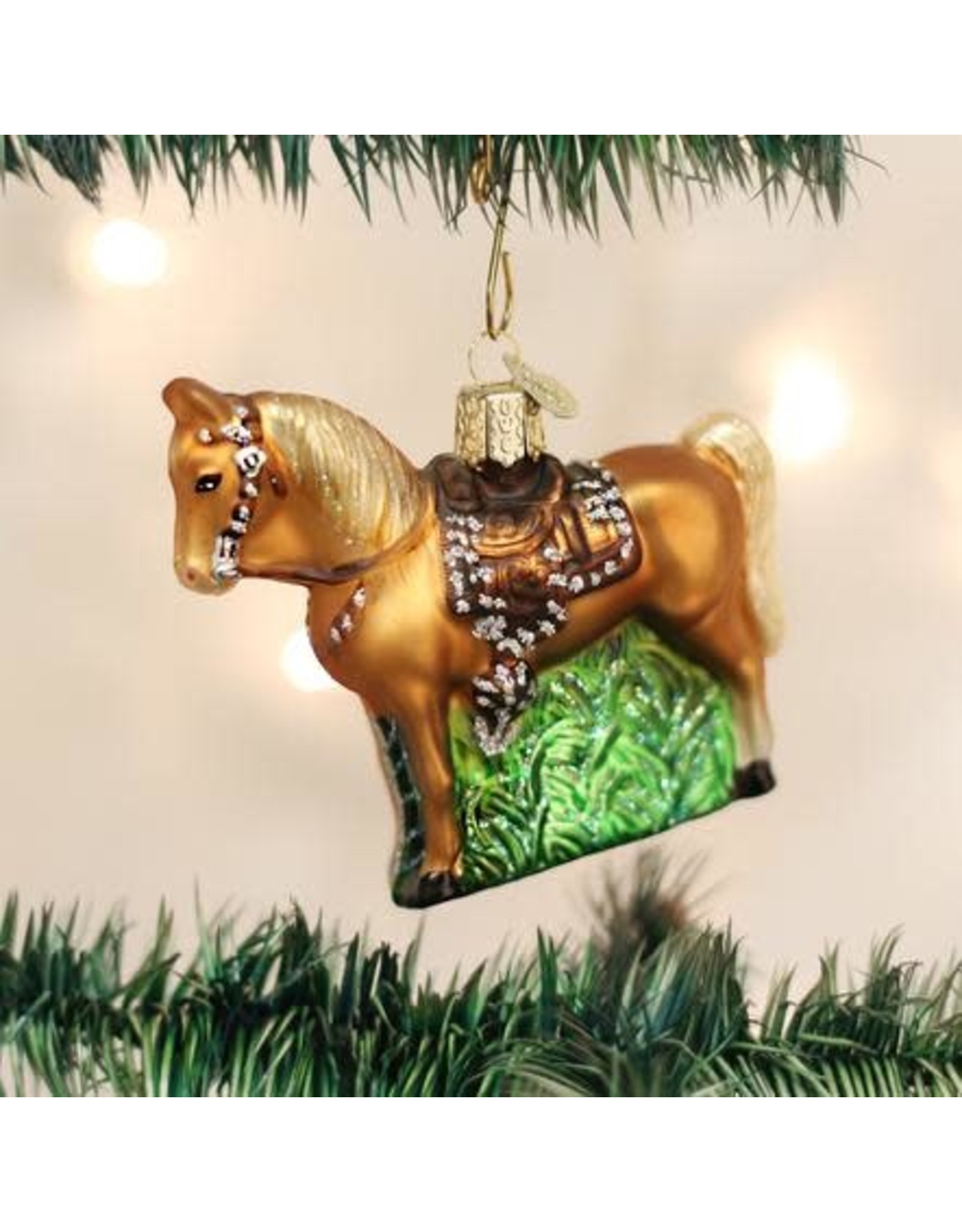 OLD WORLD CHRISTMAS WESTERN HORSE