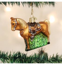 OLD WORLD CHRISTMAS WESTERN HORSE