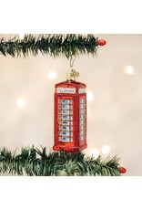 OLD WORLD CHRISTMAS ENGLISH PHONE BOOTH