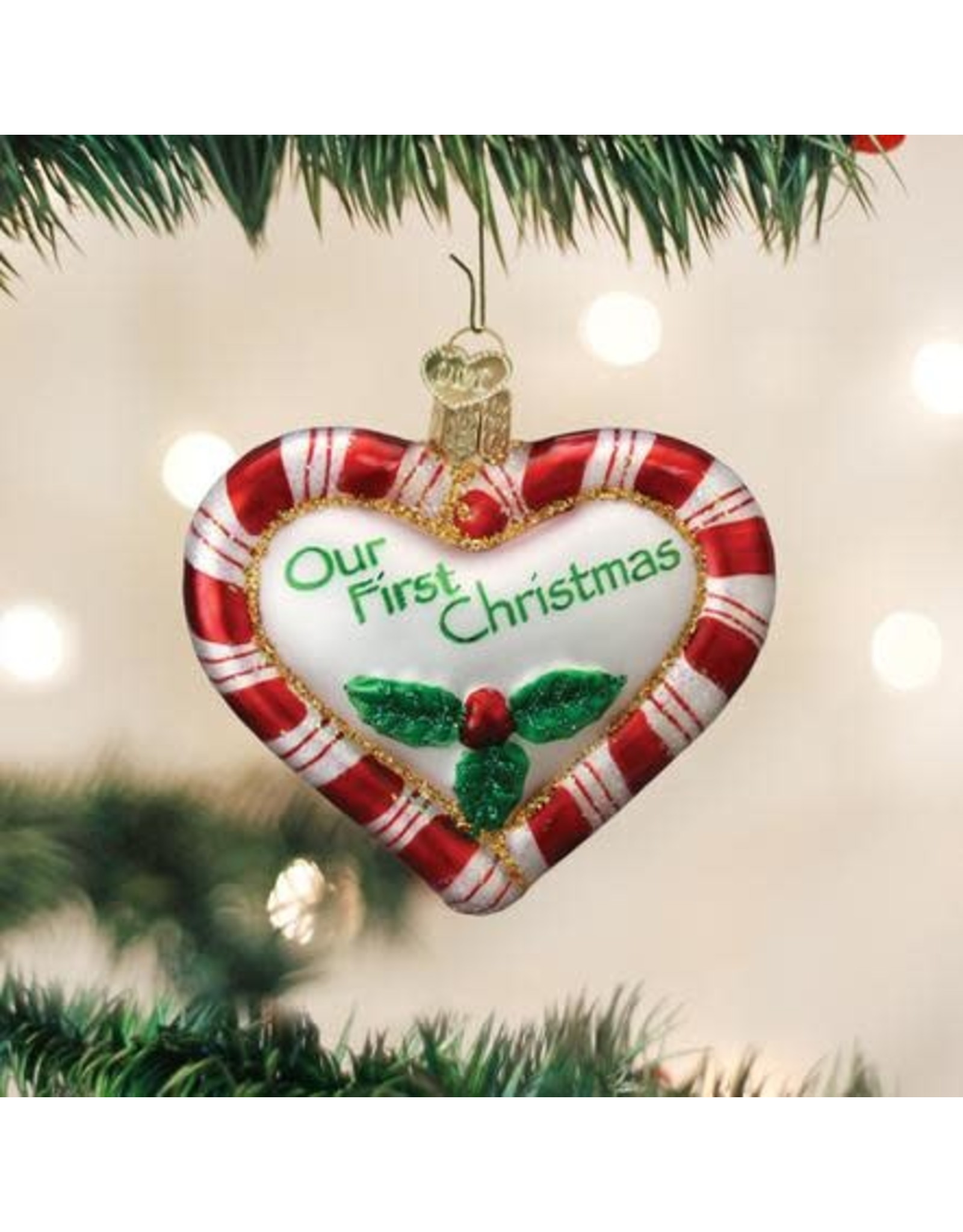 OLD WORLD CHRISTMAS 30020   PEPPERMINT HEART