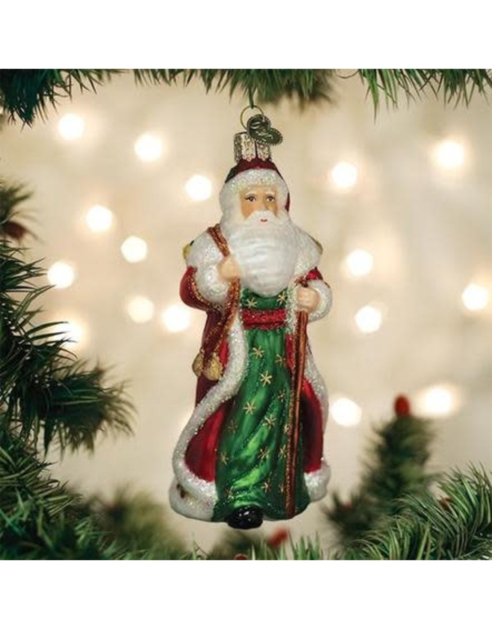 OLD WORLD CHRISTMAS 40307   FATHER CHRISTMAS WITH BELLS