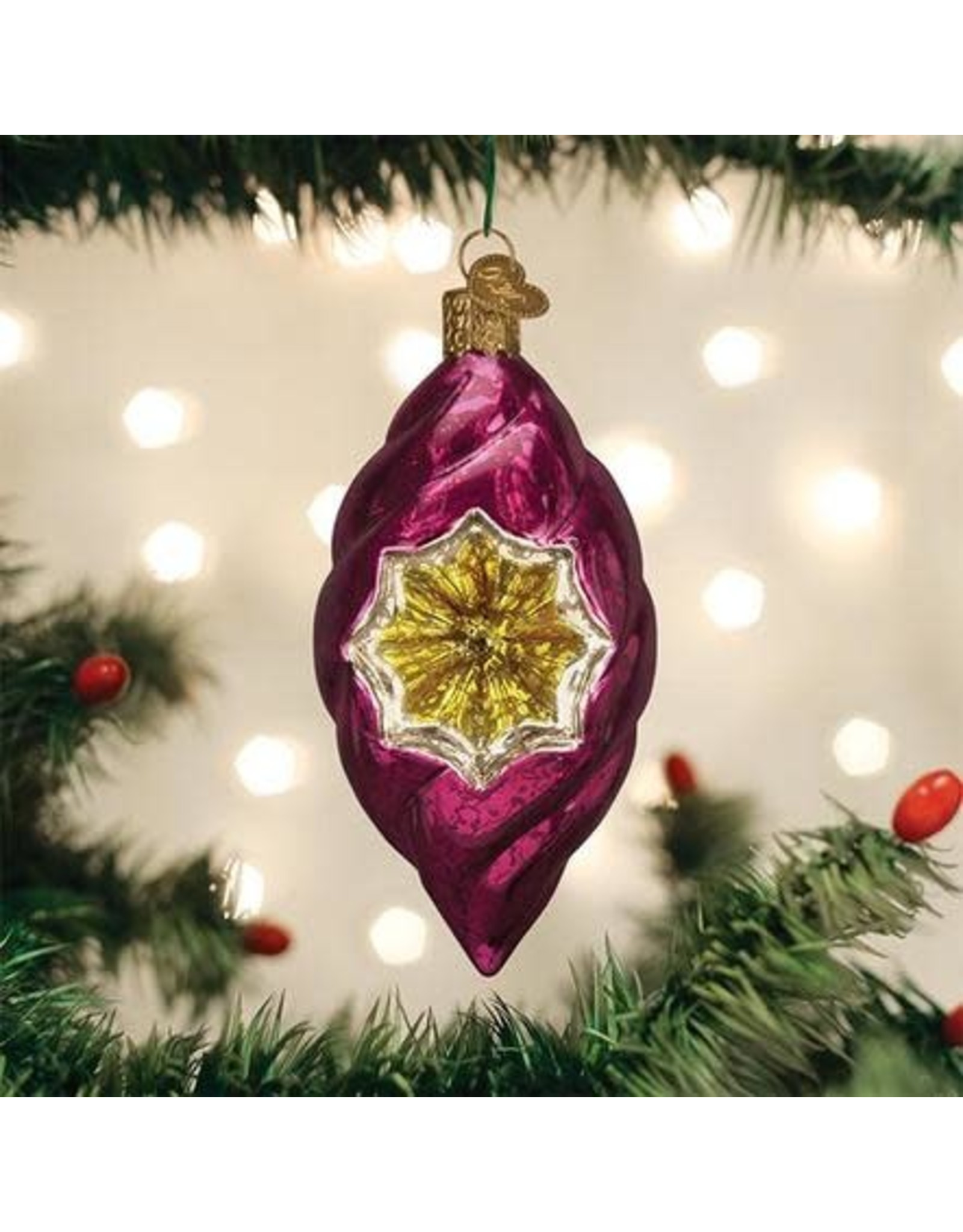 OLD WORLD CHRISTMAS LUSTEROUS ORCHID REFLECT