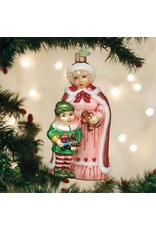 OLD WORLD CHRISTMAS MRS CLAUS WITH ELF