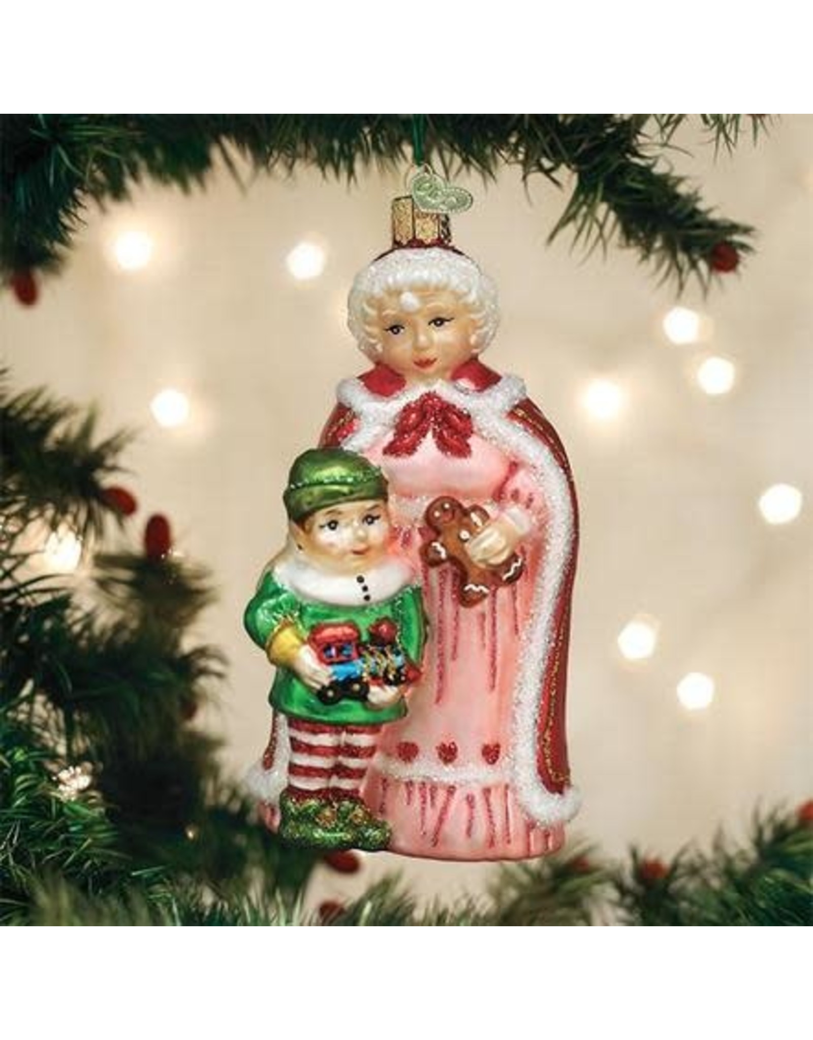 OLD WORLD CHRISTMAS MRS CLAUS WITH ELF