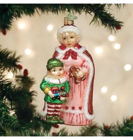 OLD WORLD CHRISTMAS MRS CLAUS WITH ELF