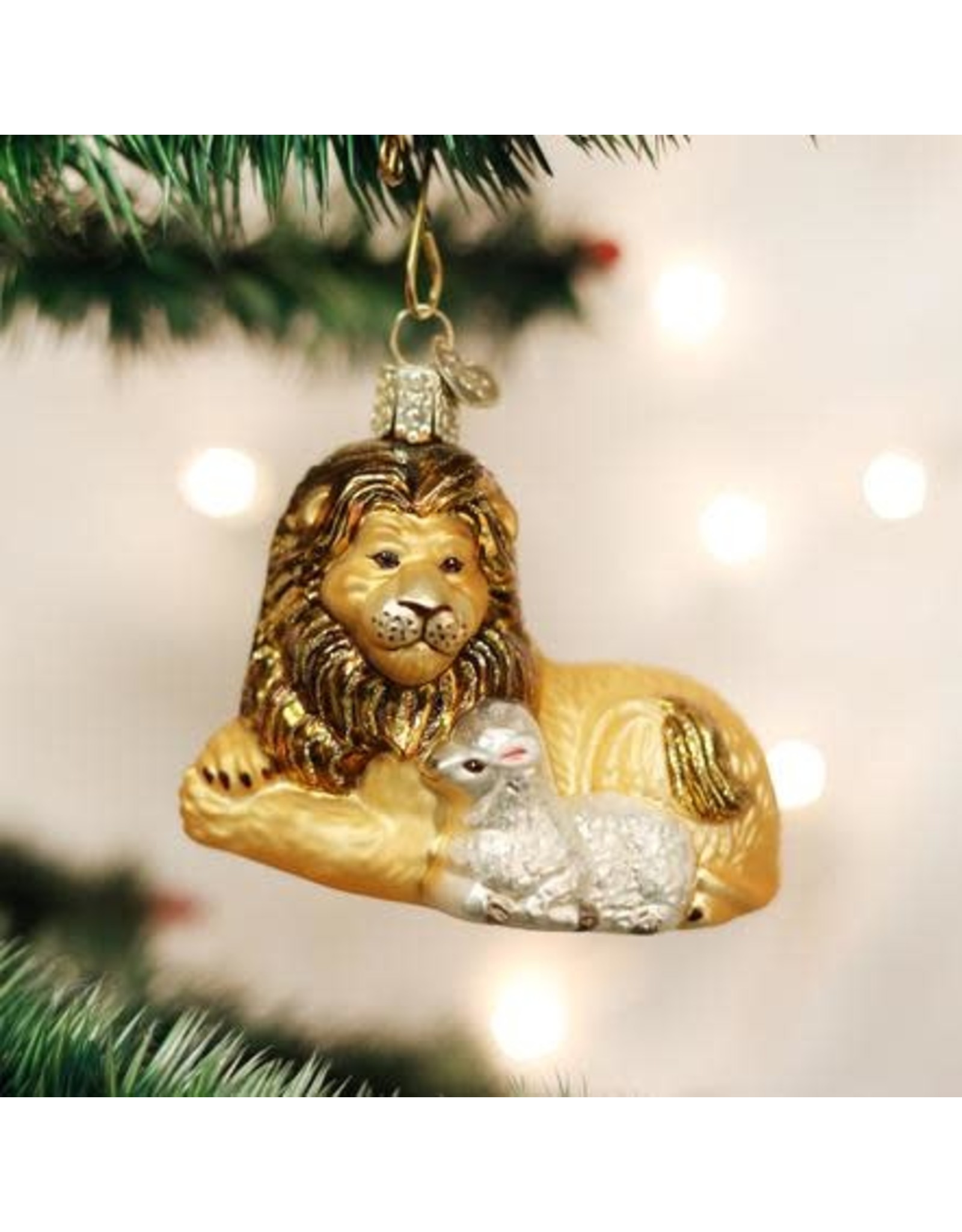 OLD WORLD CHRISTMAS LION AND LAMB