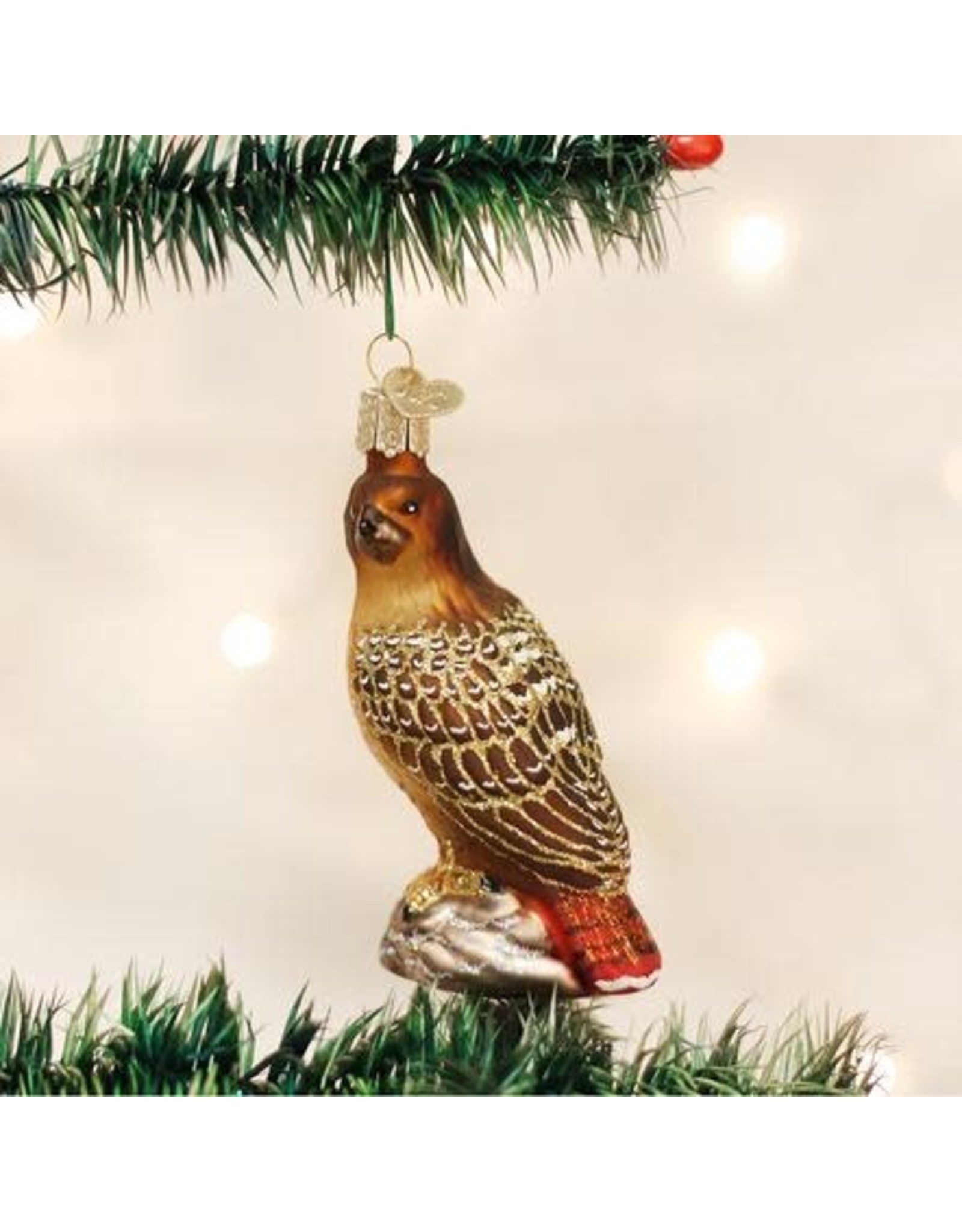 OLD WORLD CHRISTMAS RED-TAILED HAWK