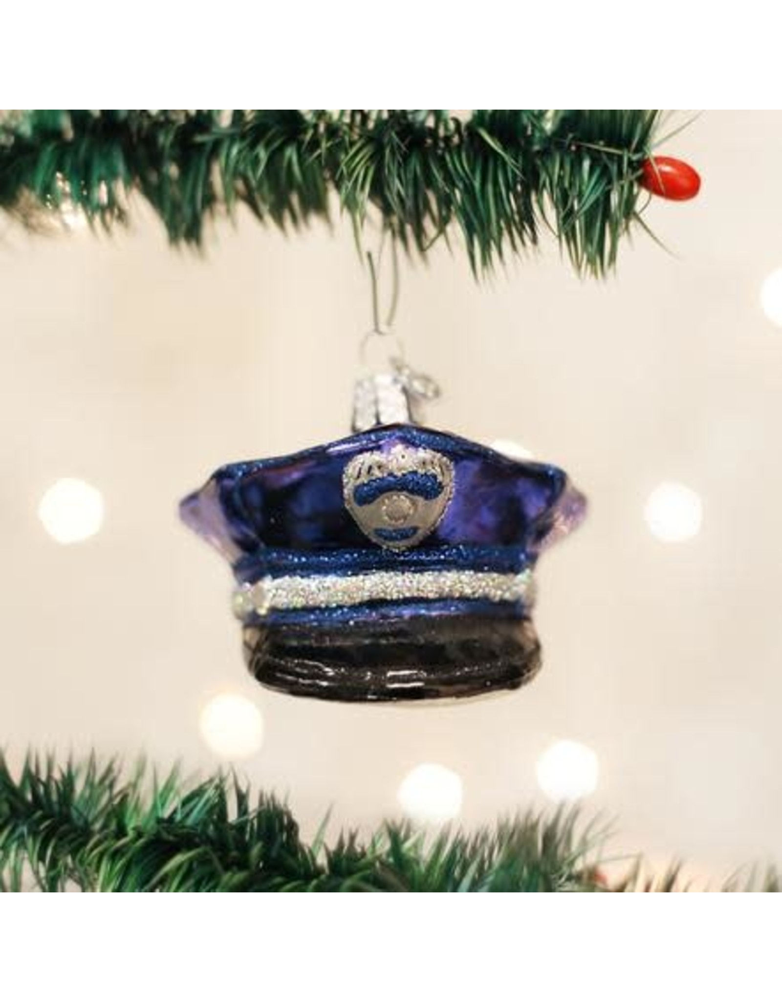OLD WORLD CHRISTMAS 32138   POLICE OFFICER'S CAP