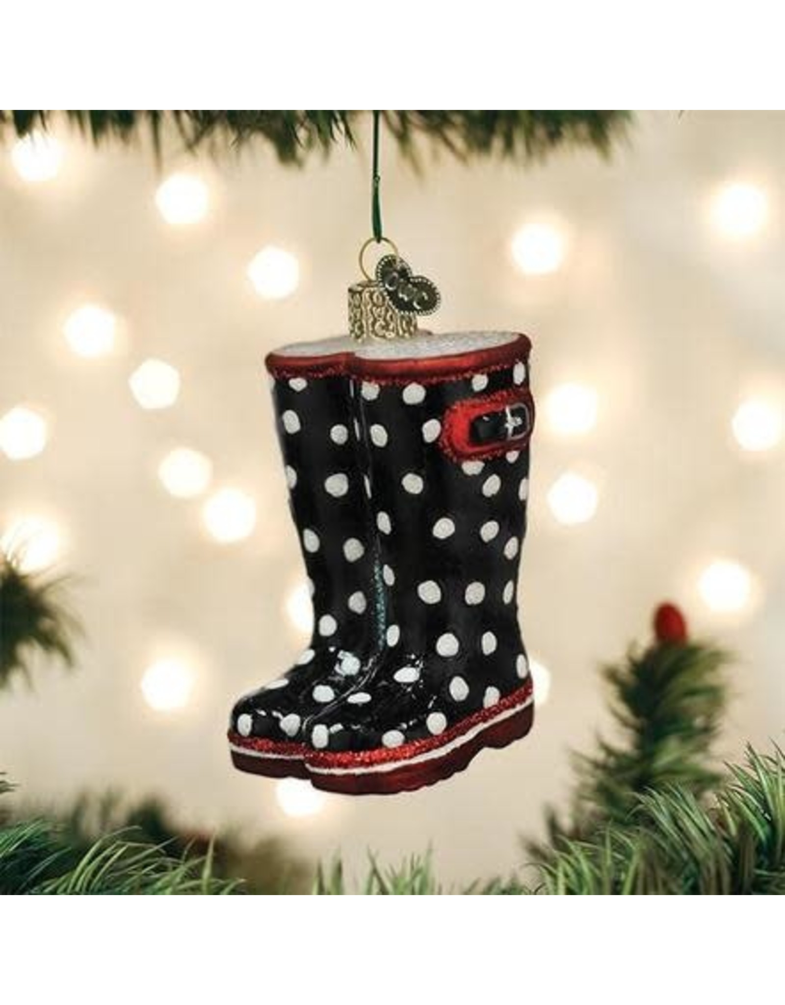 OLD WORLD CHRISTMAS RUBBER BOOTS